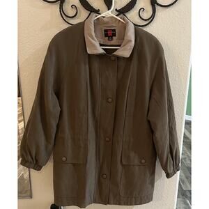 Gallery Men’s Size M Brown Rain Coat NWOT
